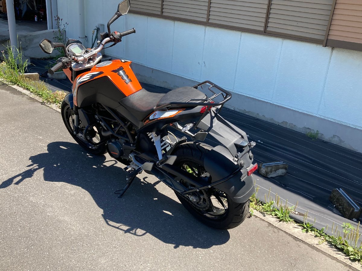 埼玉県発 KTM 200 DUKE デューク　4391ｋｍ　キャリア　エンジンガード　ETC　動画有　　検索）DUKE250　DUKE125　_画像6