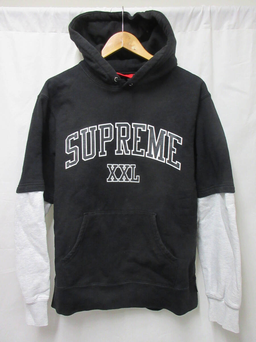1000円スタート シュプリーム Supreme XXL Hooded Sweatshirt パーカー　黒S_画像1