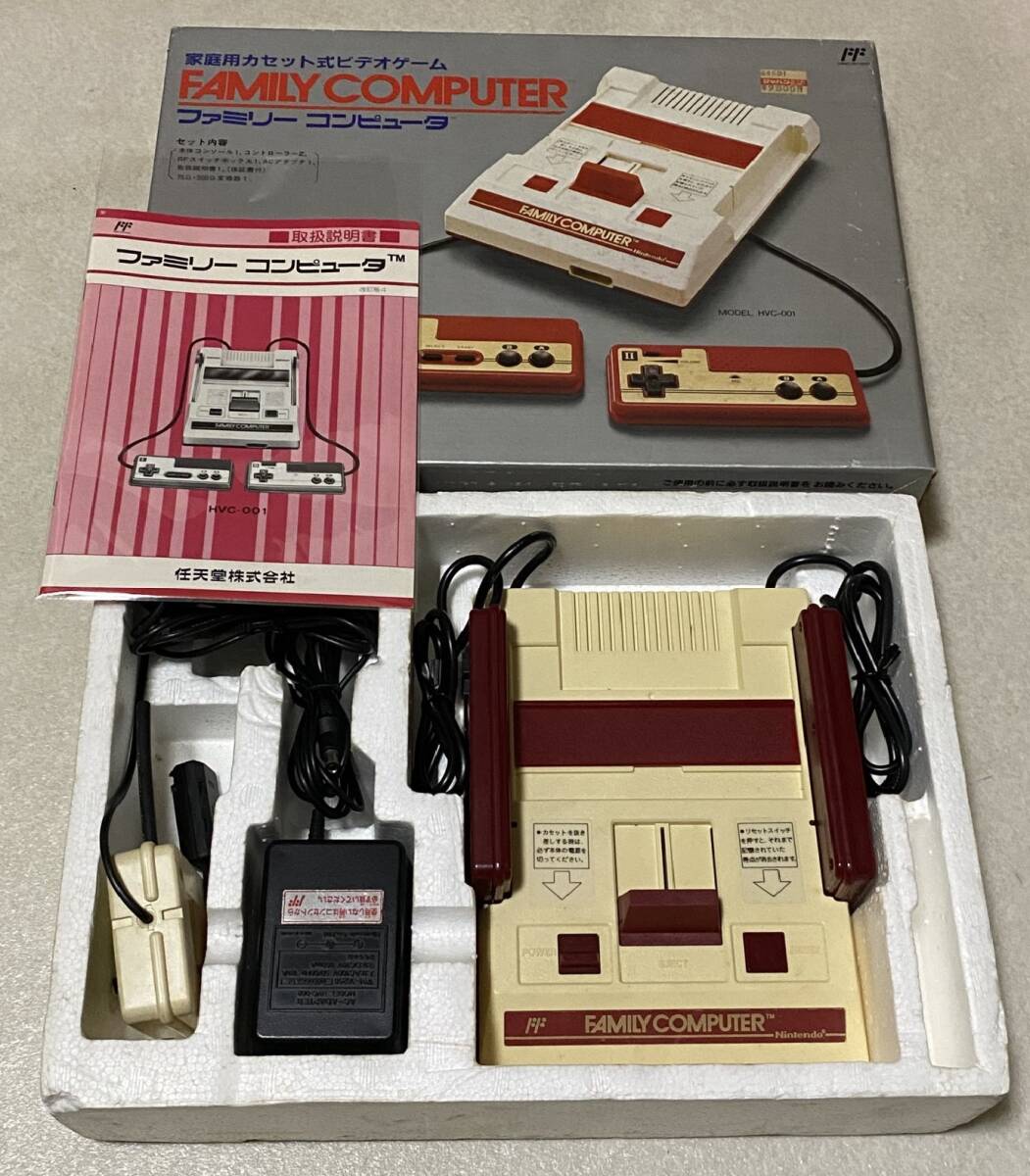  nintendo Family компьютер корпус 6 шт. комплект (1 шт. коробка * инструкция *AC адаптор есть .) / утиль FC Famicom 