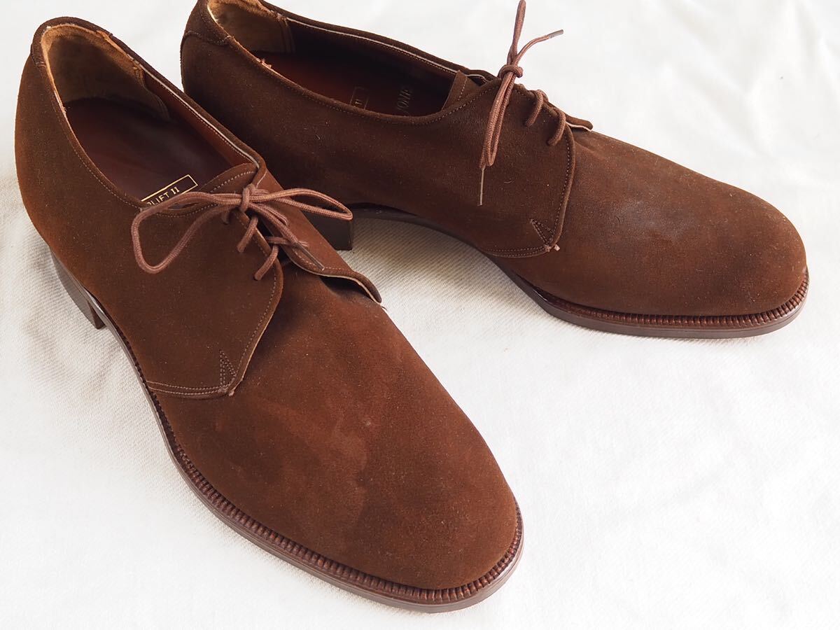 60s CROCKETT & JONES Brown Suede PTB クロケットアンドジョーンズ スエードプレーントゥー_画像4