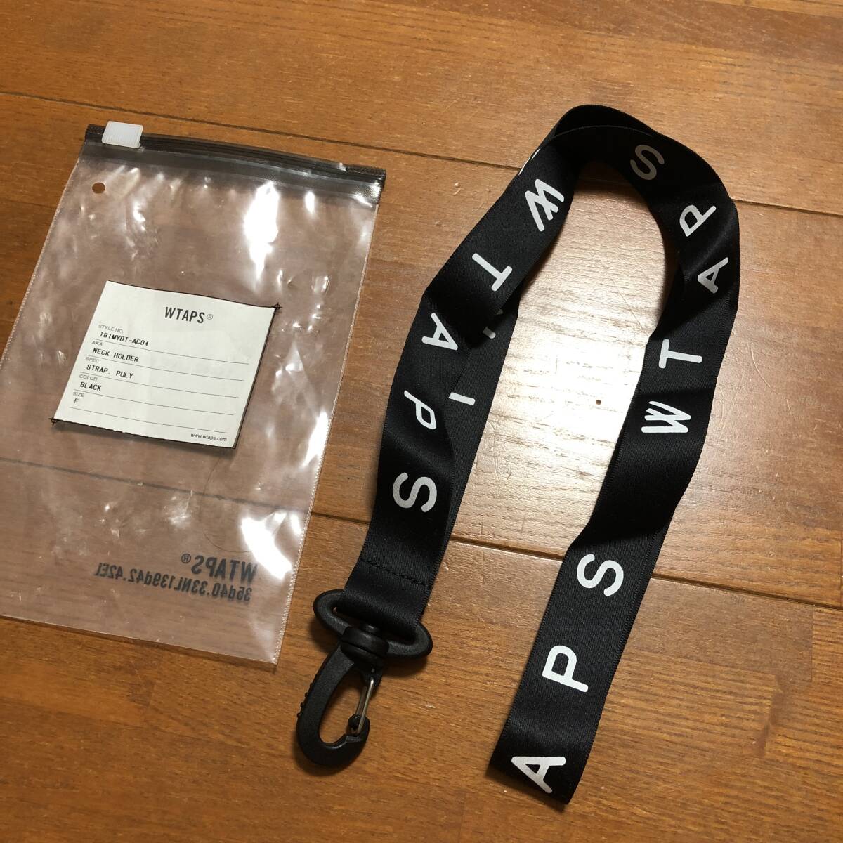 WTAPS Neck Holder Strap Poly ダブルタップス ネックホルダー ストラップ ブラック 新品未使用_画像4