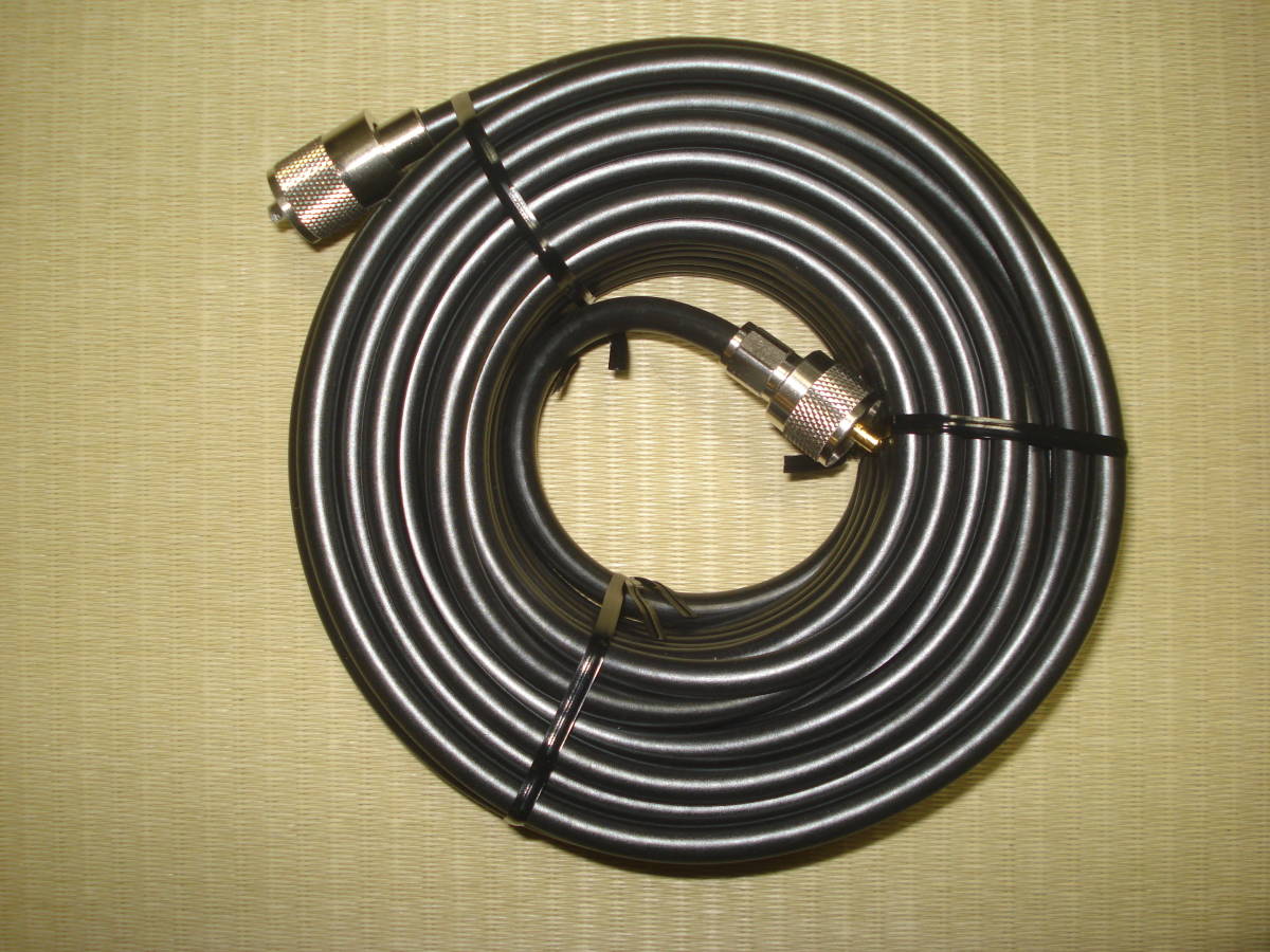 * Shikoku electric wire coaxial cable line *5D2V*15m connector attaching * new goods 