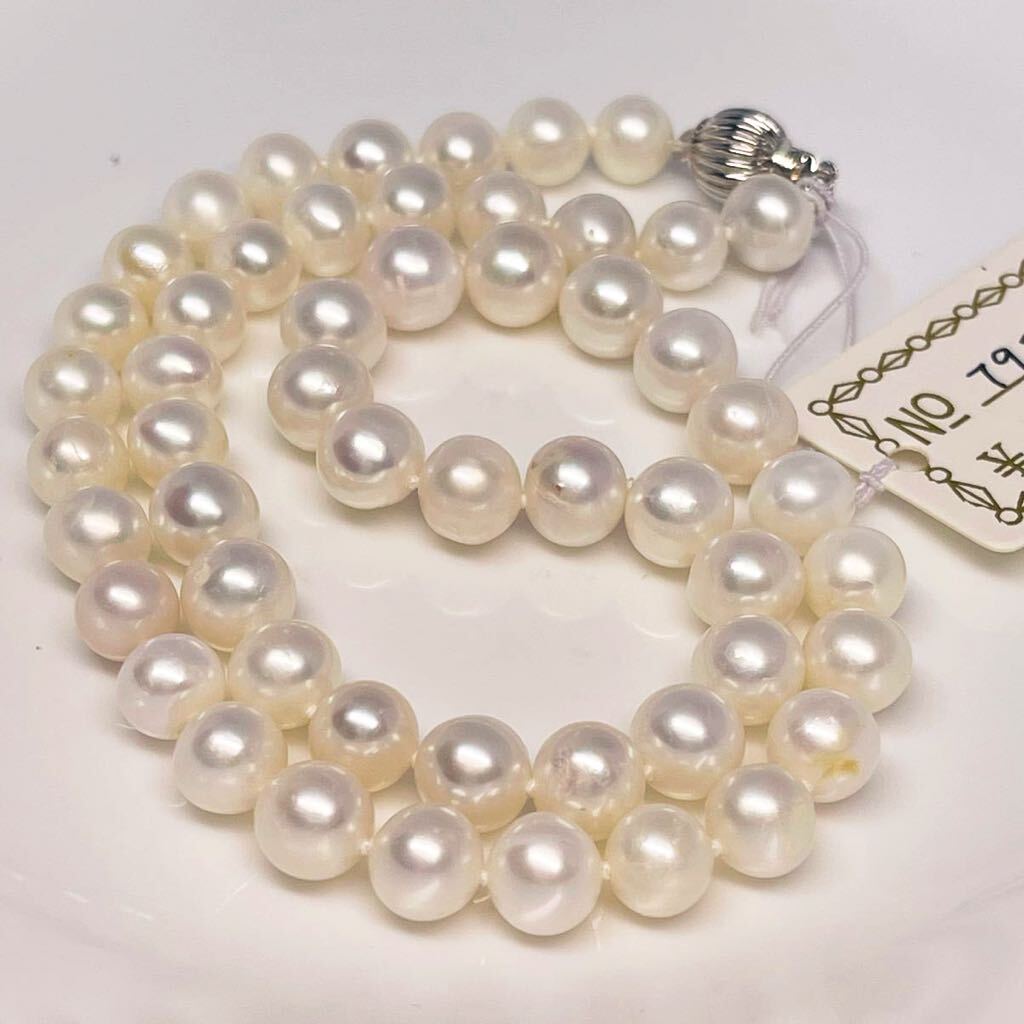 日本産 本真珠 花珠オーロラパールネックレス 43cm 真珠ネックレスnecklace jewelry pearl ジュエリー