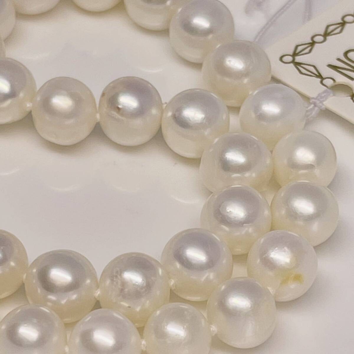日本産 本真珠 花珠オーロラパールネックレス 43cm 真珠ネックレスnecklace jewelry pearl ジュエリー _画像2