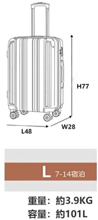 キャリーケース スーツケース キャリーバッグ TSAロック 付き軽量 大型軽量キャリーケース 機内持ち込み 不可 シルバー Lサイズ 旅行の画像6