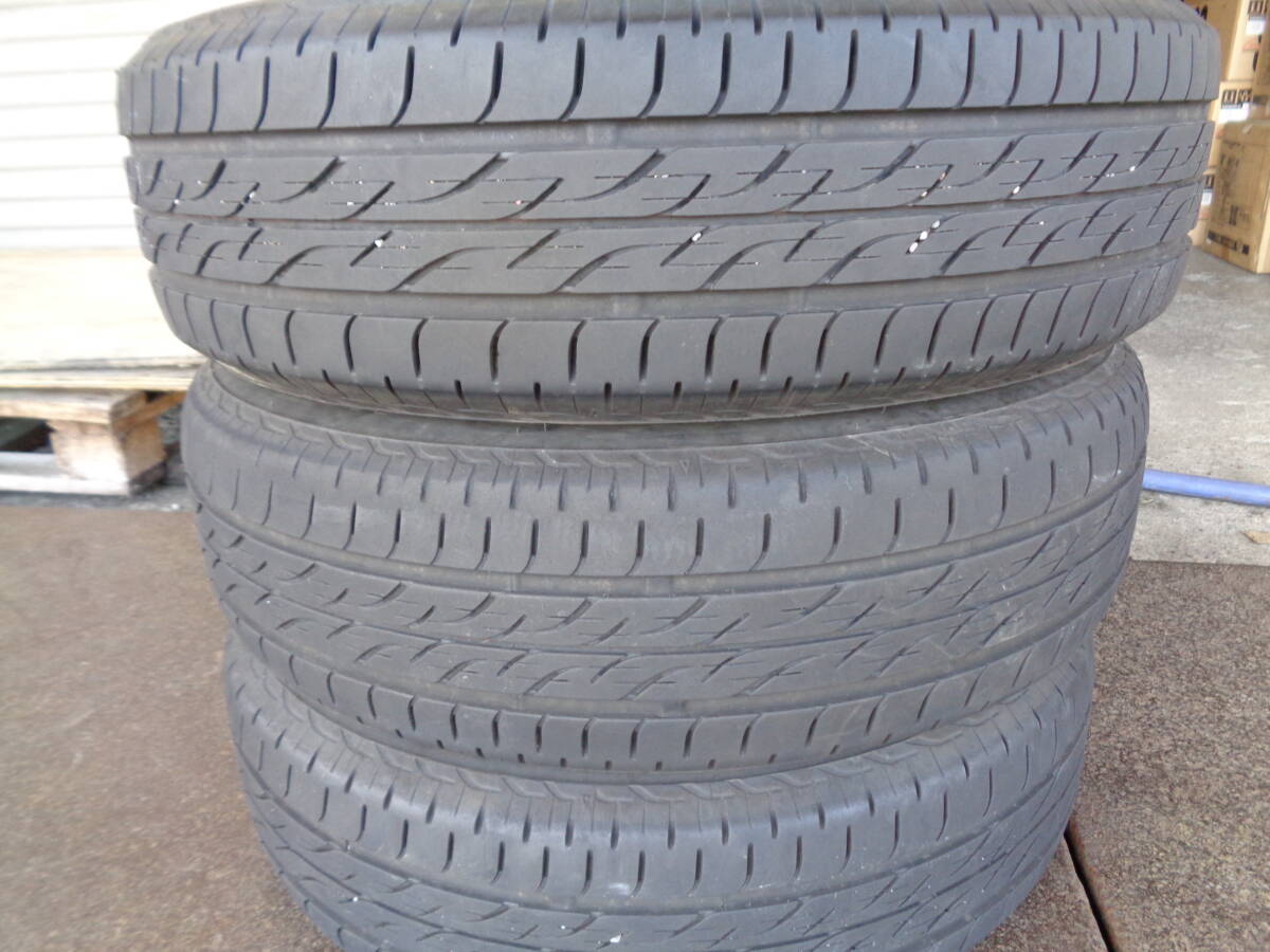 Ａ７８　ブリヂストンNEXTRY　155/65R14　2021年製中古３本_画像1