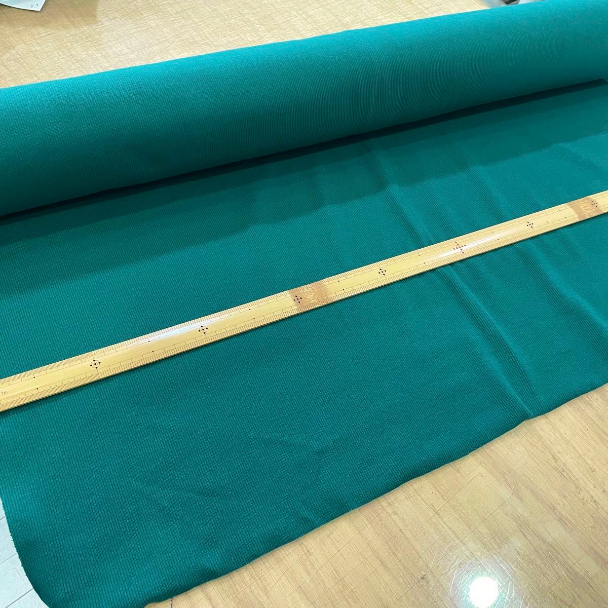 20スパンテレコ 厚手 アイビーグリーン 95cm巾×50cm リブニット