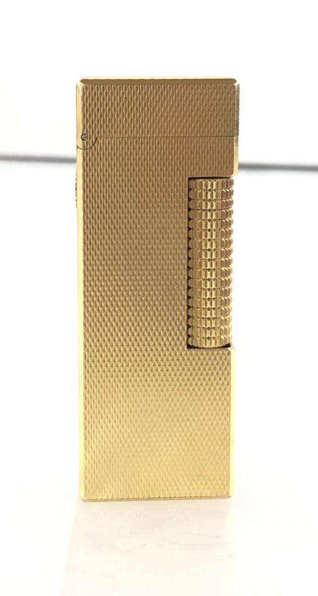 【SM1015】dunhill ダンヒル ローラ式 ガスライター ゴールドカラー Lighter Flints 喫煙具 喫煙グッズ ライター 付属品付き_画像2