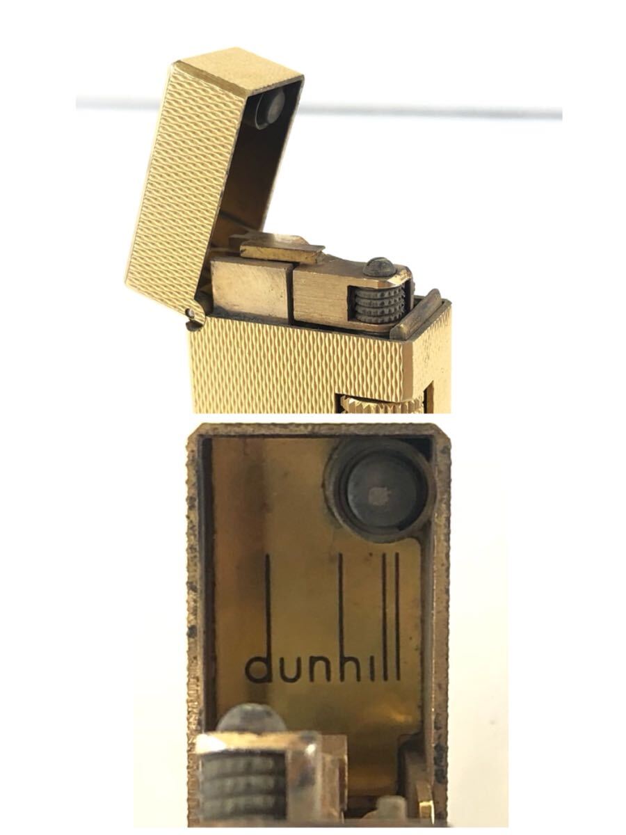 【SM1015】dunhill ダンヒル ローラ式 ガスライター ゴールドカラー Lighter Flints 喫煙具 喫煙グッズ ライター 付属品付き_画像6