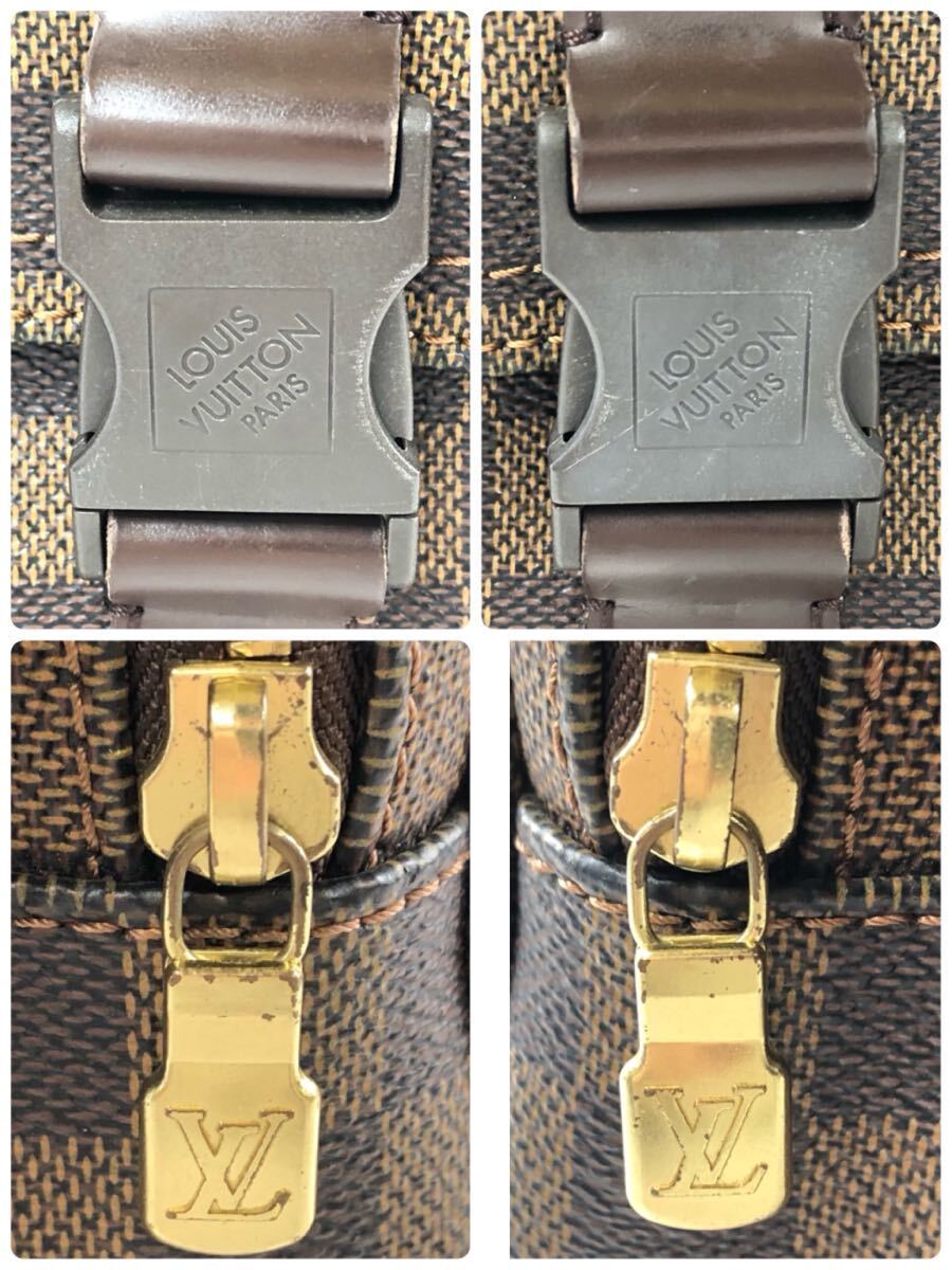 【SN102】外観美品 LOUIS VUITTON ルイヴィトン リポーターメルヴィールー ダミエ エベヌ ショルダーバッグ 斜め掛け MI0066 バッグ の画像7