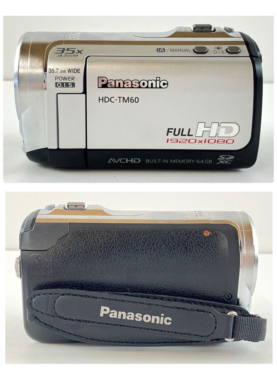 【SN105】 Panasonic パナソニック HDC-TM60 デジタルハイビジョンビデオカメラ 25×OPTICAL ZOOM f＝3.02〜75.5㎜ 1:1.8 レンズ 付属品付の画像4