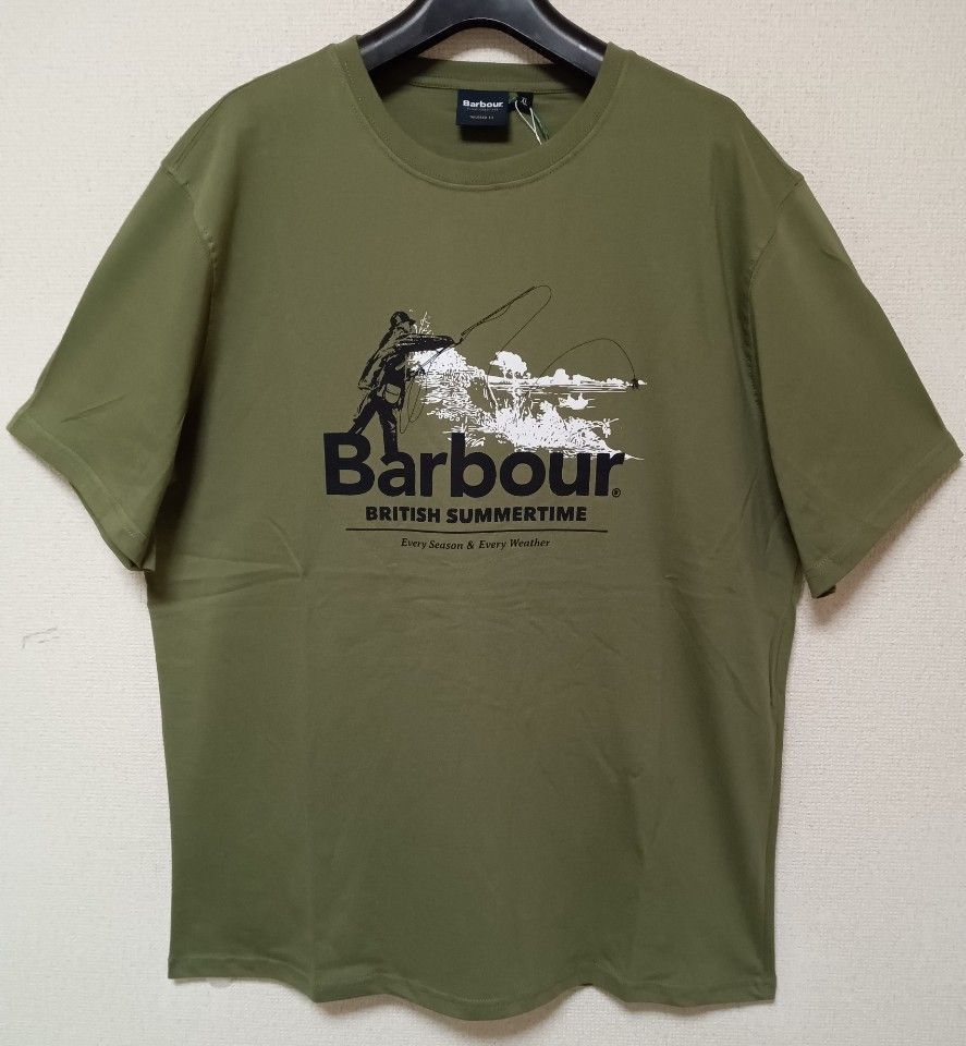 Barbourバブアー新品未使用Tシャツ半袖オリーブサイズXL
