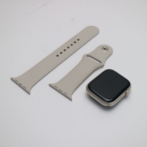 超美品 Apple Watch Series8 45mm GPS スターライト スマホ 中古あすつく 土日祝発送 即日発送_画像1