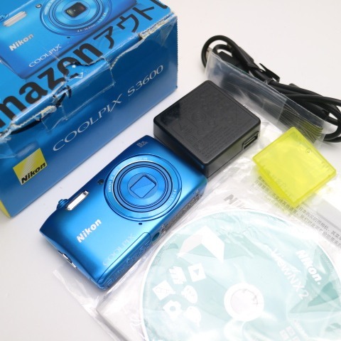 超美品 COOLPIX S3600 コバルトブルー 即日発送 デジカメ ニコン 本体 あすつく 土日祝発送OK_画像1