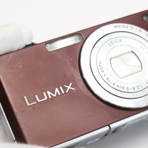 良品中古 DMC-FX33 ショコラブラウン 即日発送 Panasonic LUMIX デジカメ 本体 あすつく 土日祝発送OK_画像3