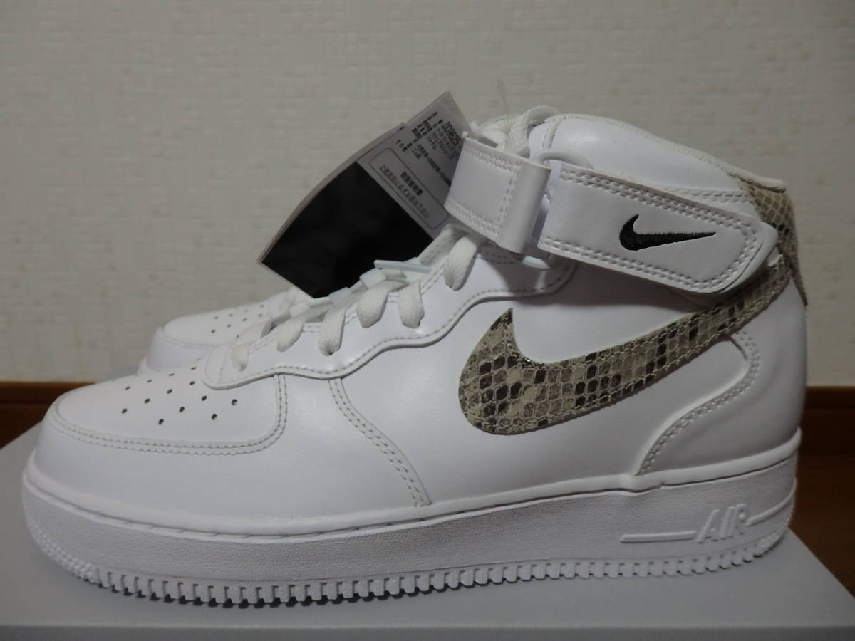 即決☆レア！限定！♪新品 NIKE ナイキスニーカー WMNS AIR FORCE 1 MID '07 エアフォース１ スネーク スウッシュ 24.0cm♪25周年♪40周年_画像1