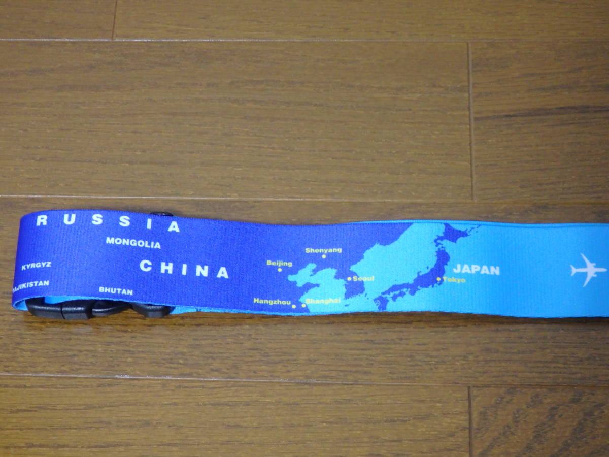 即決♪新品♪ANA 全日空 全日本空輸 スーツケースベルト キャリーバッグ キャリーケース スーツケース ベルト 世界地図 飛行機 アメニティの画像4