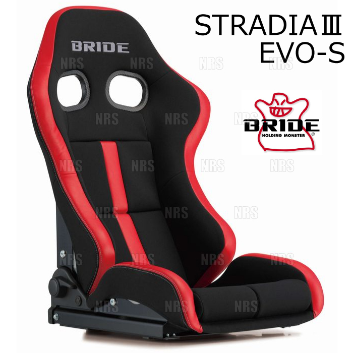 BRIDE ブリッド STRADIAIII STRADIA3 EVO-S ストラディア3 エボエス ブラック ＆ レッド ロークッション FRP製シルバーシェル (G72VN1_画像1