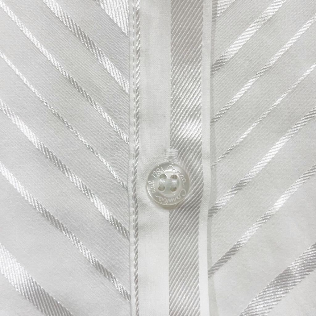59 прекрасный товар NARACAMICIE Nara Camicie стрейч полоса рубашка блуза размер 4 платье бизнес белый 40422J