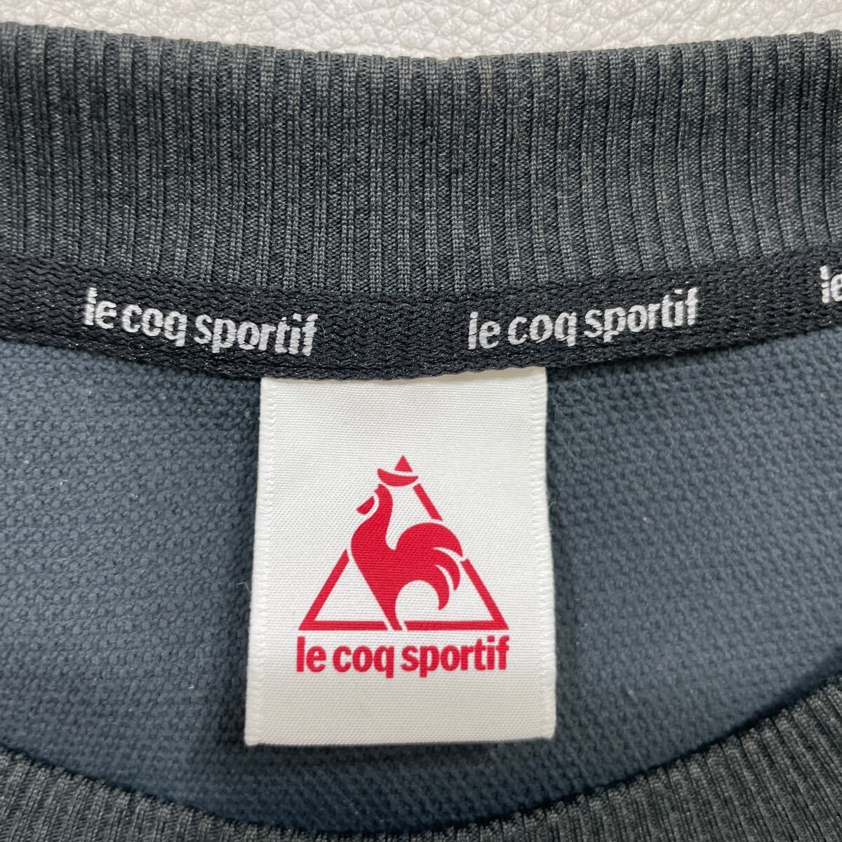 282 le coq sportif ルコック スポルティフ 長袖 スウェット プルオーバー トレーナー サイズL ロゴプリント スポーツ トレーニング 40406G_画像3