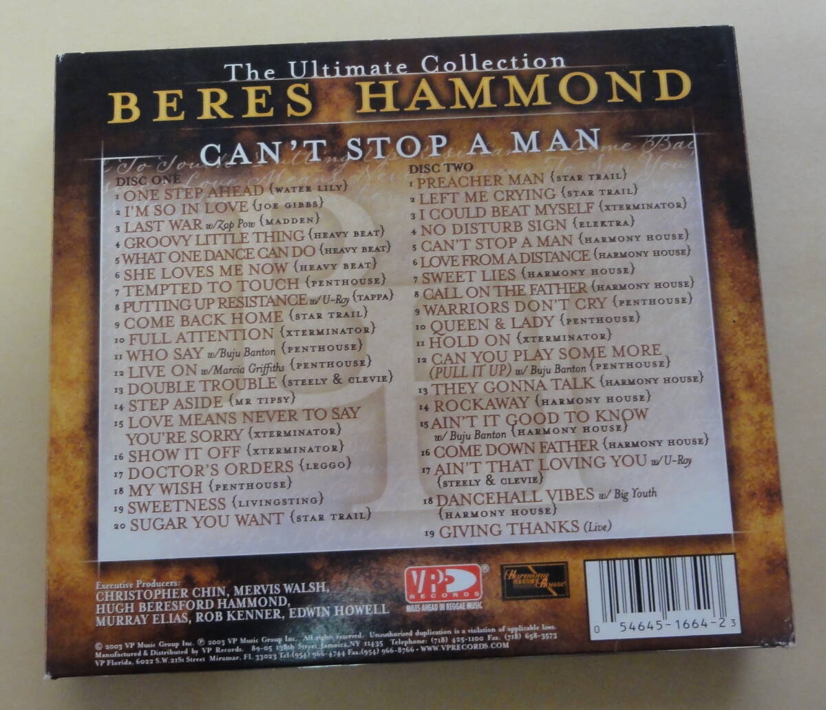 Beres Hammond / Can't Stop A Man: The Ultimate Collection 2CD ベレスハモンド Reggae Dancehall レゲエ レアグルーヴ Buju Bantonの画像2