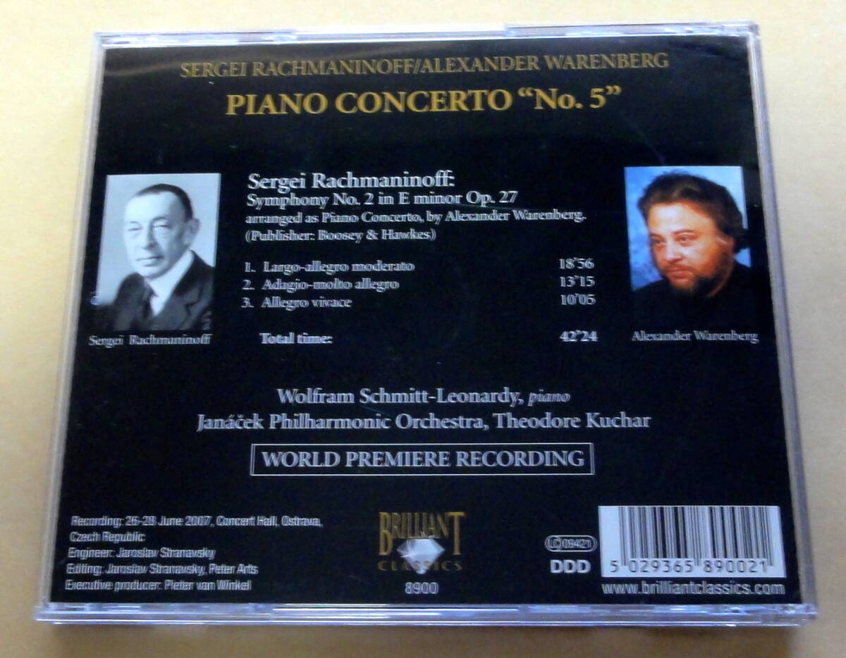 Sergei Rachmaninoff / Alexander Warenberg : Piano Concerto Number 5 / CD ピアノ協奏曲第5番 セルゲイラフマニノフ BRILLIANT CLASSICS_画像2