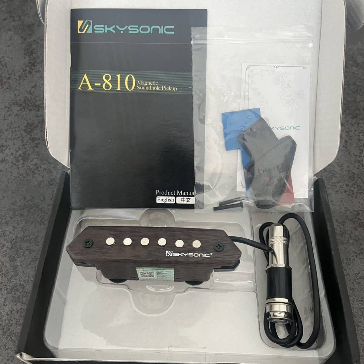 SKYSONIC スカイソニック A-810 アコースティックギター用 マグネット ピックアップ パッシブ エレアコ アコギ マイク_画像1