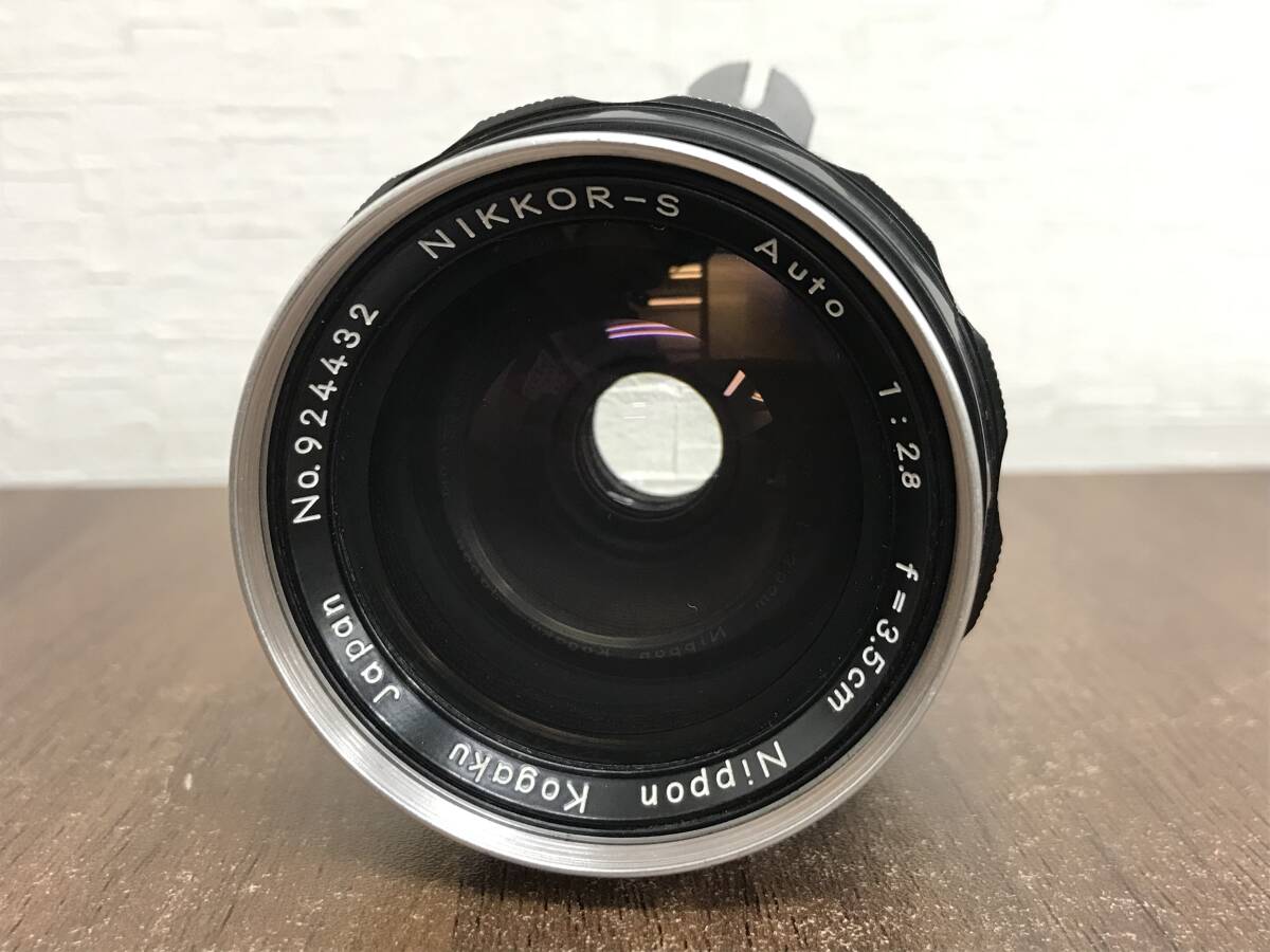 H1016 Nikon ニコン Non-Ai NIKKOR-S Auto 35mm F2.8 非Ai 一眼レフ カメラレンズ 単焦点 広角 動作確認済み_画像2
