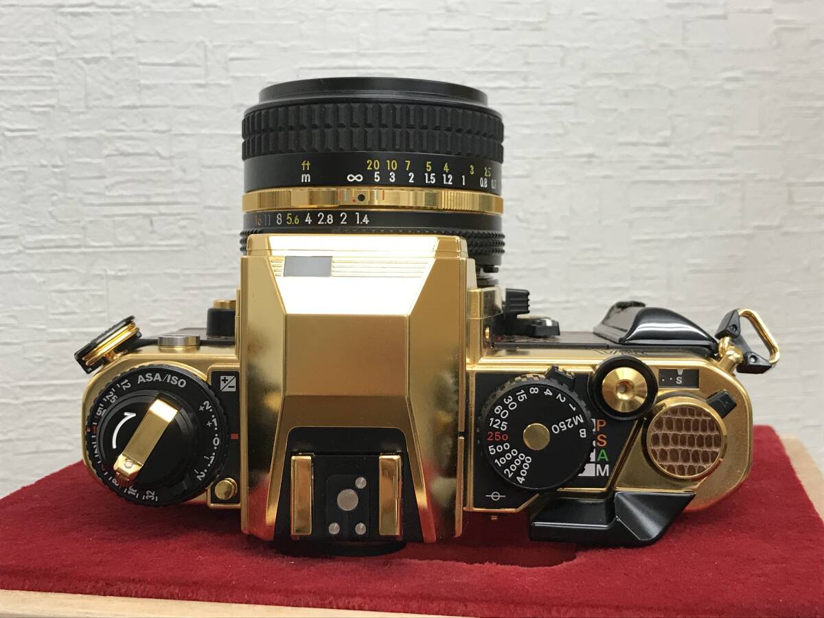 H1040 未使用品 Nikon ニコン FA Gold ゴールド フィルムカメラ / Ai NIKKOR 50mm F1.4S 外箱付き 希少品 シャッターNG ジャンク