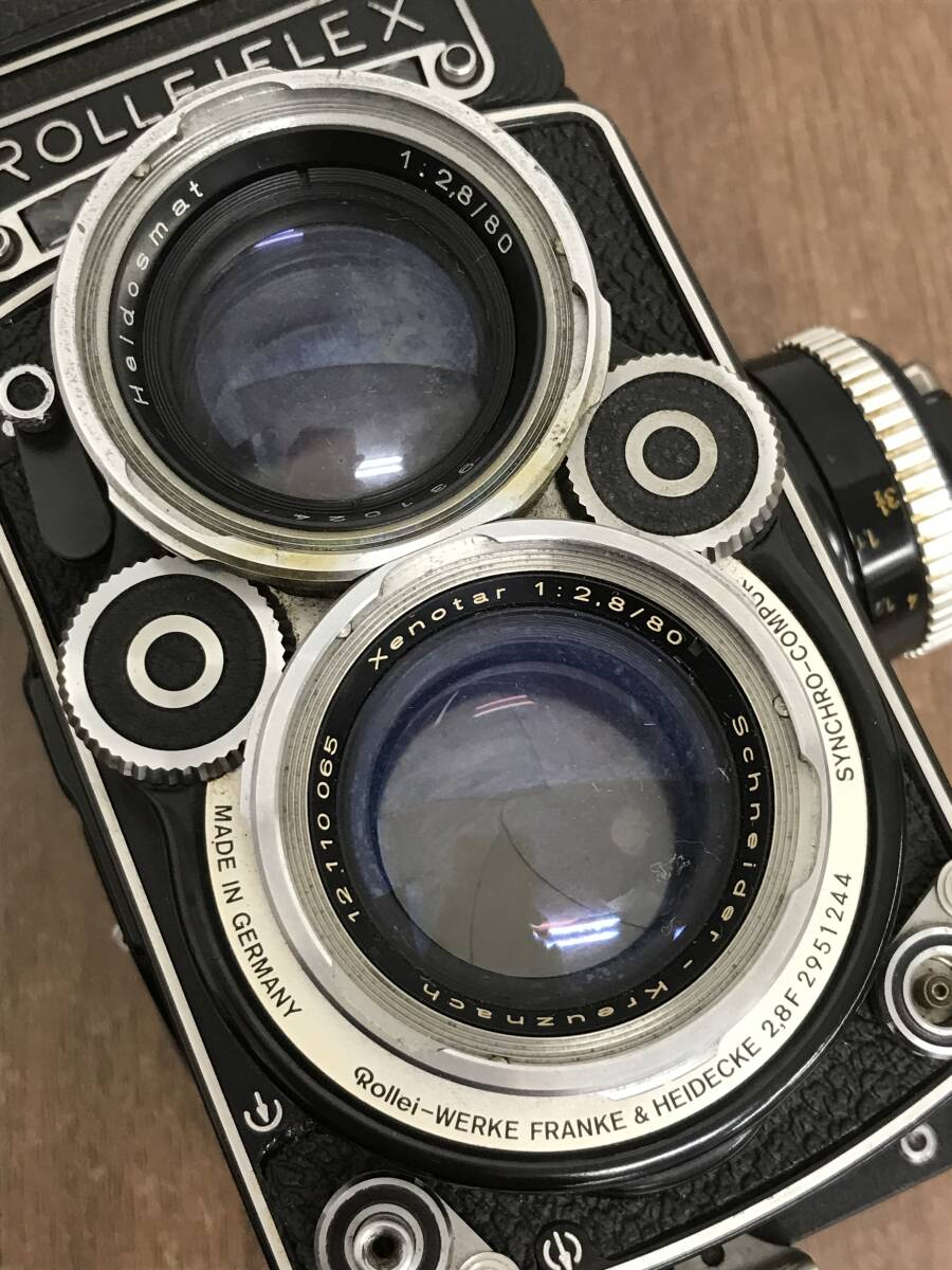 H1030 ROLLEIFLEX 2.8F Xenotar 80mm F2.8 White Face 二眼レフカメラ ローライフレックス クセノタール ホワイトフェイス ジャンク