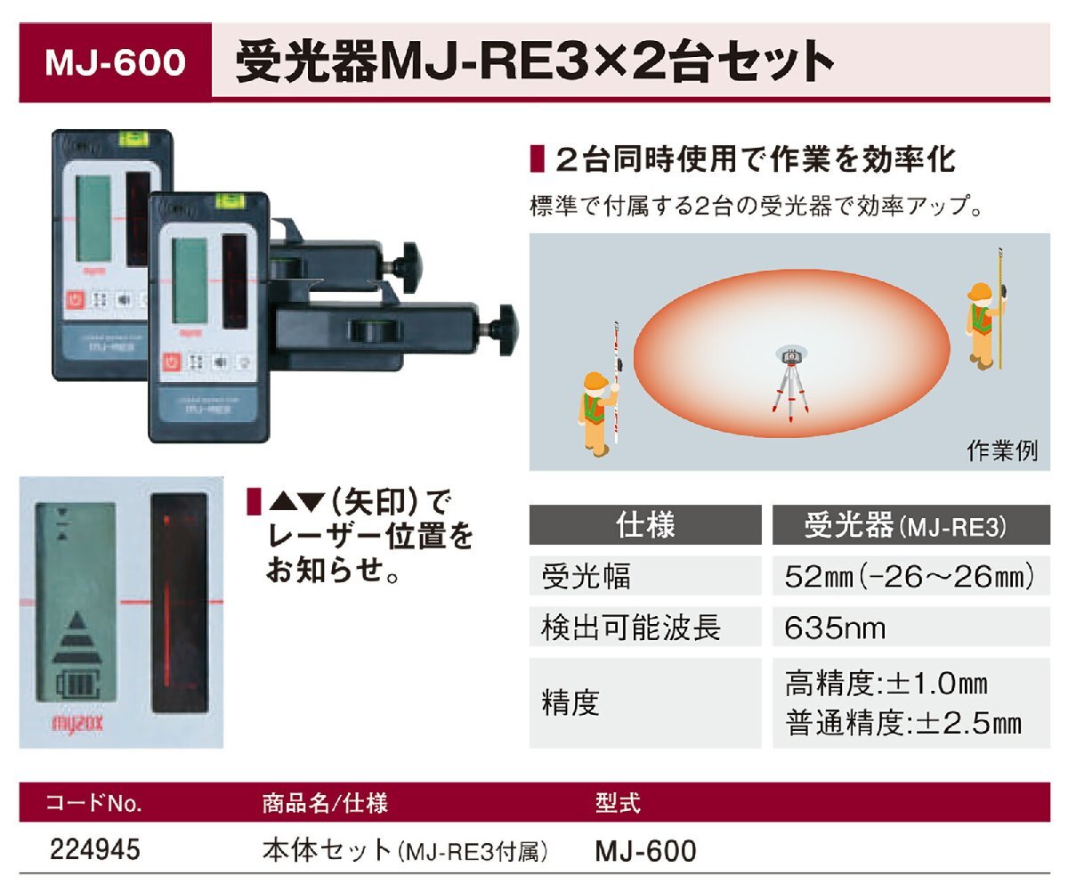 【三脚無】マイゾックス 自動整準レーザーレベル ＭＪ-600　三脚無【オススメ】_画像3