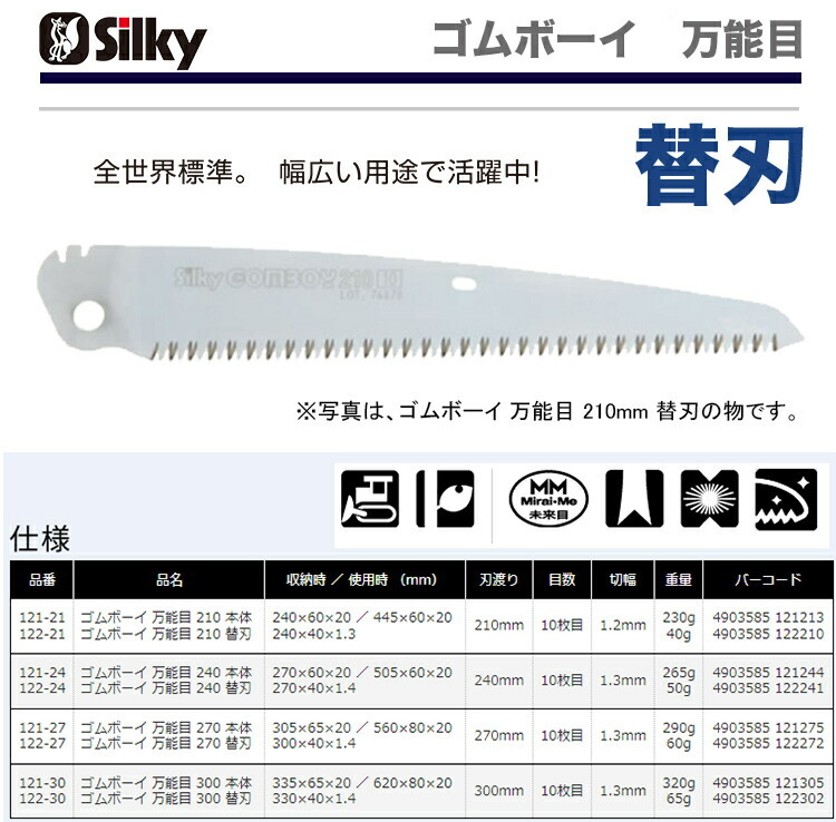 〈シルキー〉　 ゴムボーイ　万能目 替刃 270　 122-27_画像2