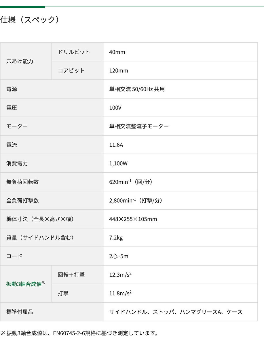 HiKOKI　ハンマドリル　DH40SC_画像3