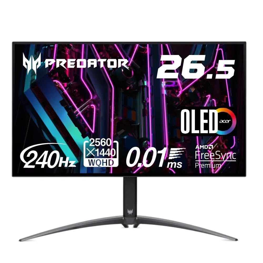 Predator ゲーミングモニター 26.5インチOLED 240Hz 0.01ms/0.03ms X27Ubmiipruzx新品未開封_画像1