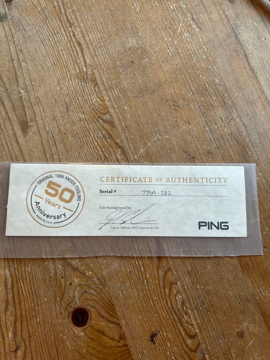 限定 レア ピンゴルフ PING 50周年記念 アンサー パター 証明 限定 レア ピンゴルフ PING 50周年記念 アンサー パター 証明
