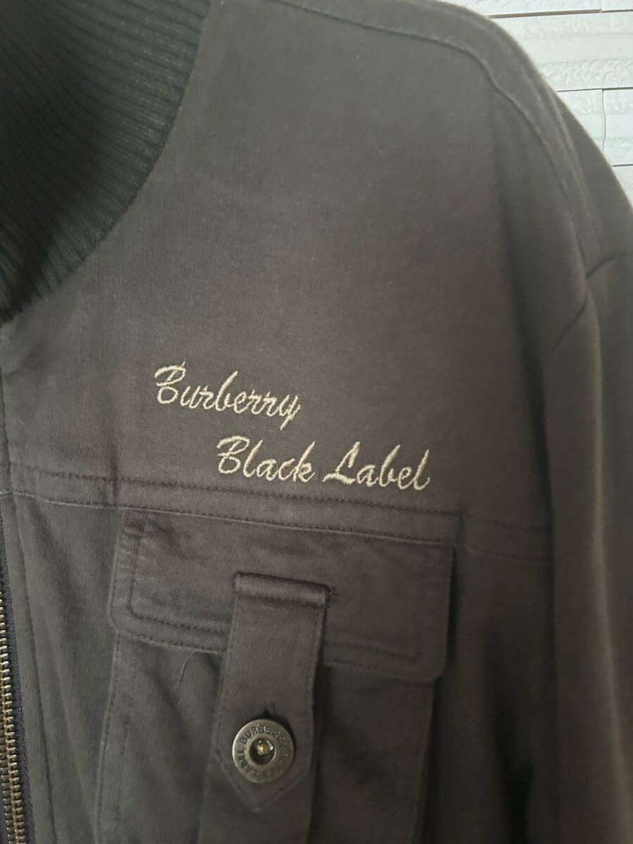 【柔らかな肌触り】 Burberry BLACK label バーバリーブラックミリタリーニットブルゾン 【1スタ】【1円スタート】【1〜】【1円出品】古着の画像3