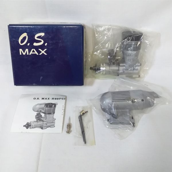 04736 【ジャンク扱い】 OS MAX H60F GR エンジン 動作未確認 小川精機 模型用 ラジコン 飛行機 パーツ 部品 RC_画像1