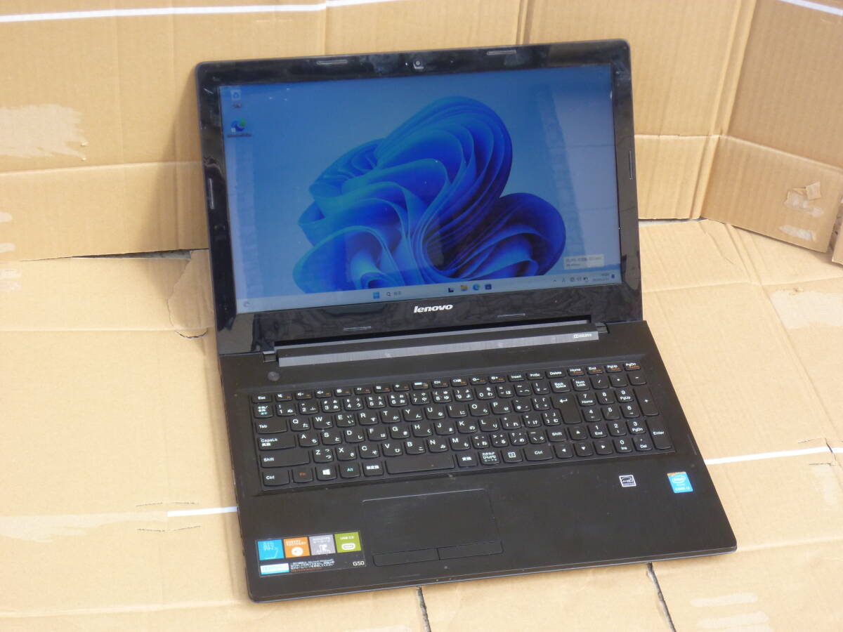 ★送料無料 レノボ G50-70 Win11 認証済 すぐ使えます Core i3 4005U 1.70GHz HDD 500GB メモリ 8GB Lenovo 動作確認済