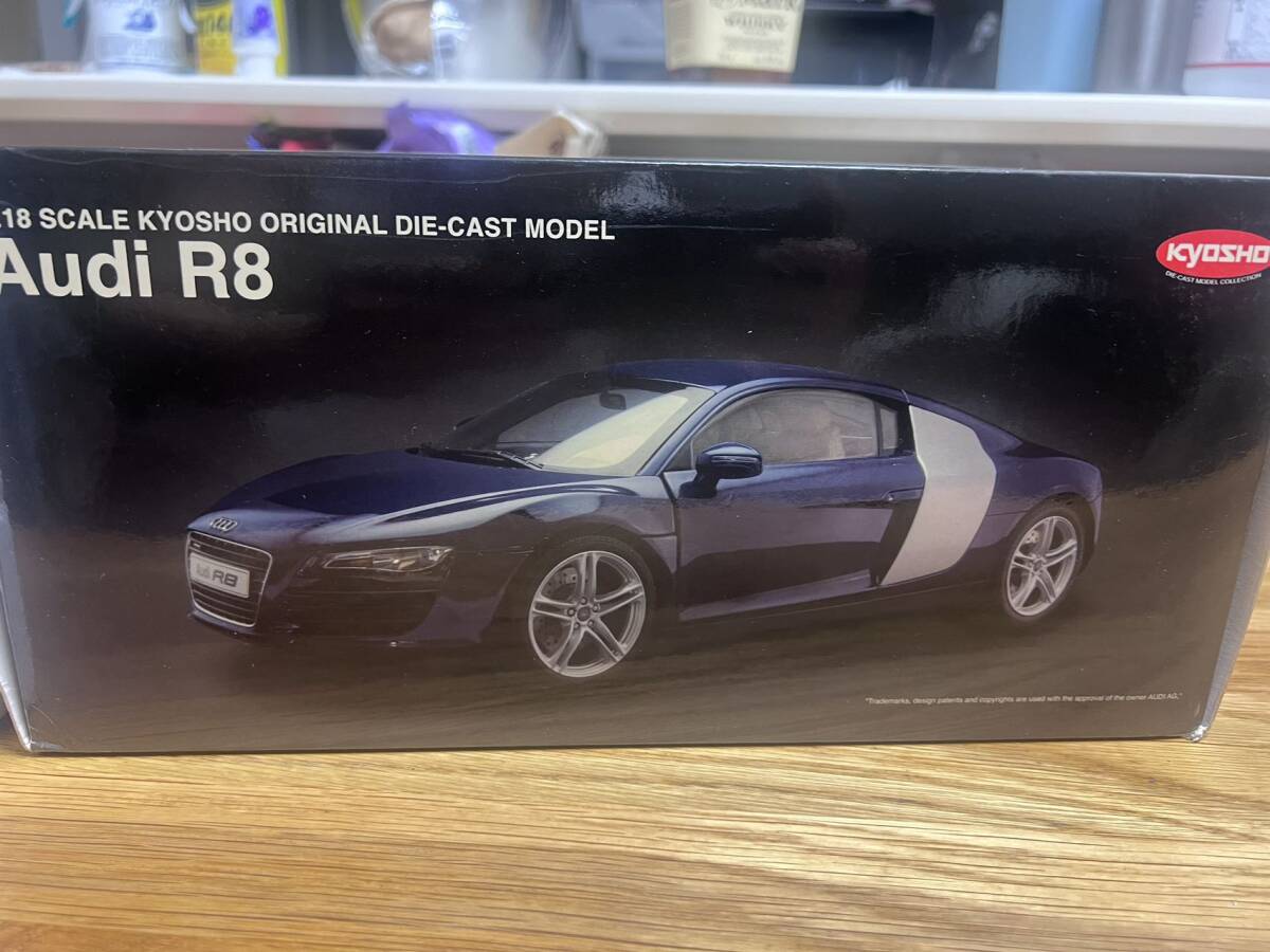 1円スタート 美品 京商 1/18 アウディ R8 ホワイト Kyosyo Audi R8 White