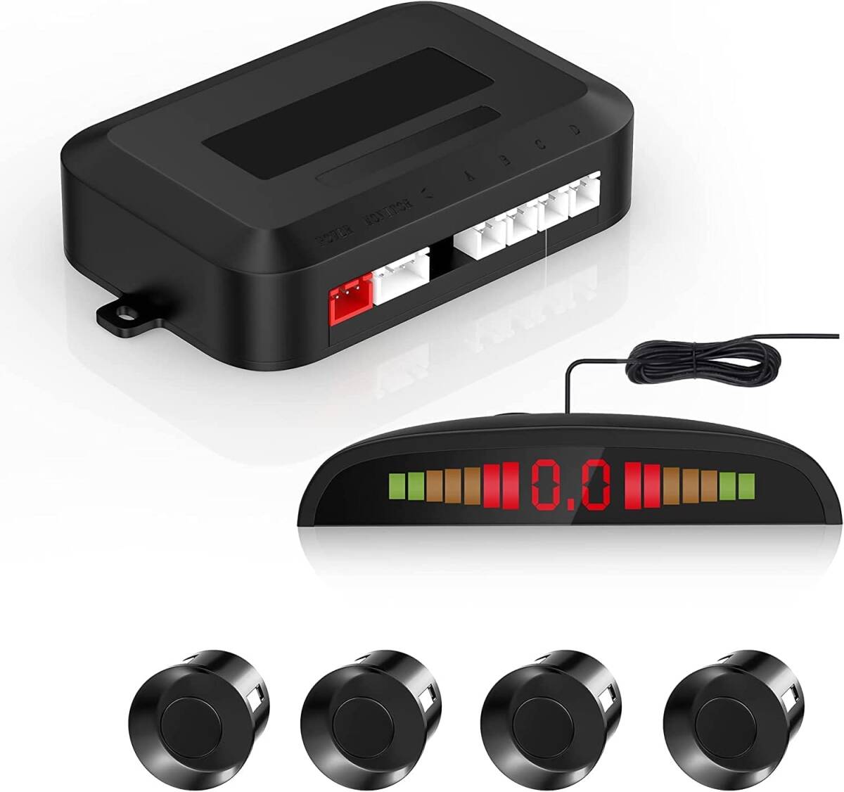 車ソナーコーナーセンサーカーセンサー 障害物センサー LED距離表示 パッキングセンサー 通知音 Cocar バックアップパーキンの画像1
