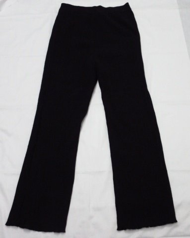 m4567 マチャット MACHATT　ズボン　パンツ　黒　ウエストゴム　綿混紡　でこぼこ素材/シワ素材_画像3