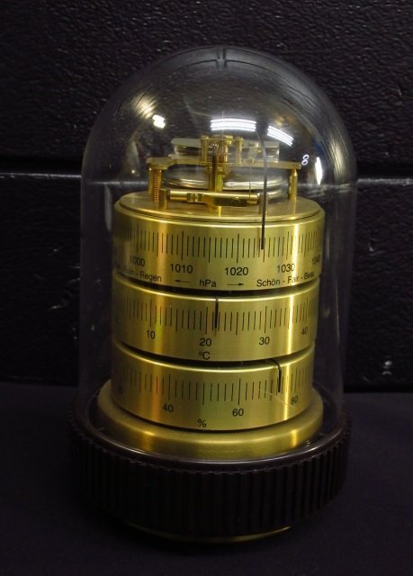 y5342 BARIGO ドーム型 温湿気圧計 ドイツ製 ダブルダイヤフラムムーブメント 高さ約17㎝ 気象計 環境測定器 バリゴ　現状品_画像1