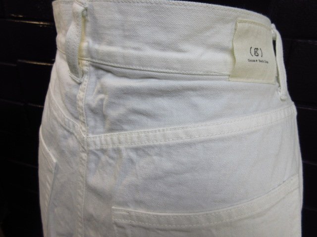 t1374　ガーゼグラム　(g)　スカート　デニム素材　日本製　アシメ　綿100％　コットン　ホワイト　フリーサイズ　Gauze Basic Line_画像6
