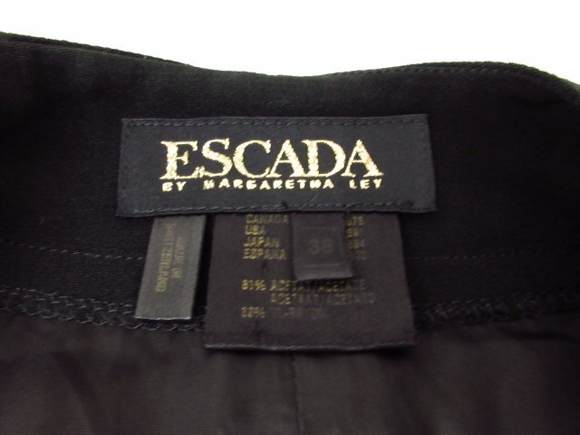 y5101 美品 ESCADA ワンピース 38サイズ ブラック フォーマル 星型ボタン エスカーダの画像5