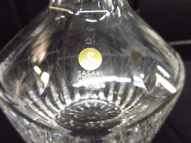 t5201 美品 SASAKI CRYSTAL クリスタルガラス 水差し デカンタ デキャンタ ウイスキーボトル 切子 佐々木クリスタルの画像2