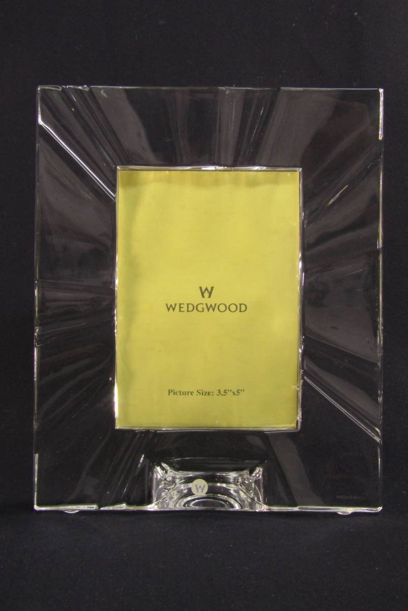 6906 Wedgwood/ウェッジウッド クリアガラス写真立て 写真サイズ3,5''×5’’ 記念 小物 インテリア フォトフレーム_画像1