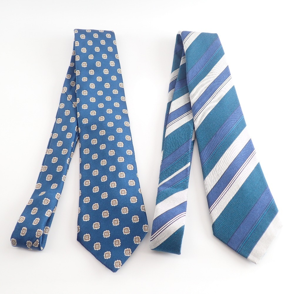 【美品】TIE YOUR TIE 総柄・stefanobigi ステファノビジ 小紋柄 ・ISAIA イザイア ストライプ・Kiton キートン ストライプ ネクタイ 計4本