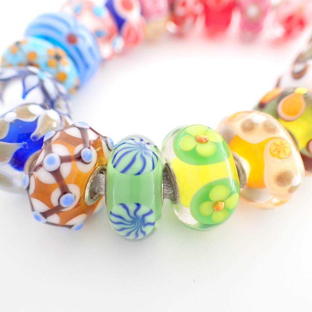 TROLLBEADS トロールビーズ 925S ガラスビーズ 計19点の画像3