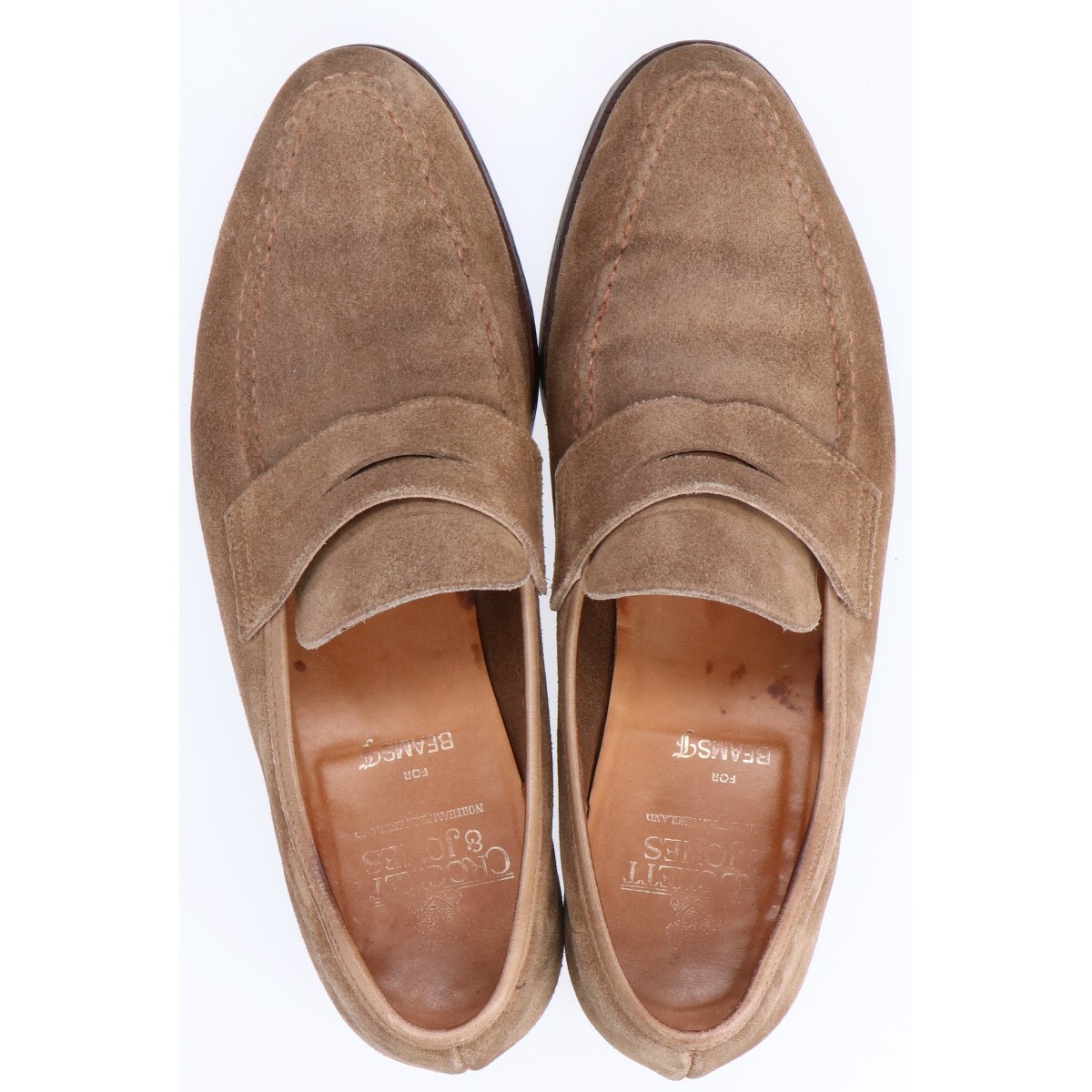 Crockett&Jones FOR BEAMS F クロケット＆ジョーンズ ビームスエフ別注 5934-2D CAMDEN カムデン 366ラスト スエード コインローファー_画像5