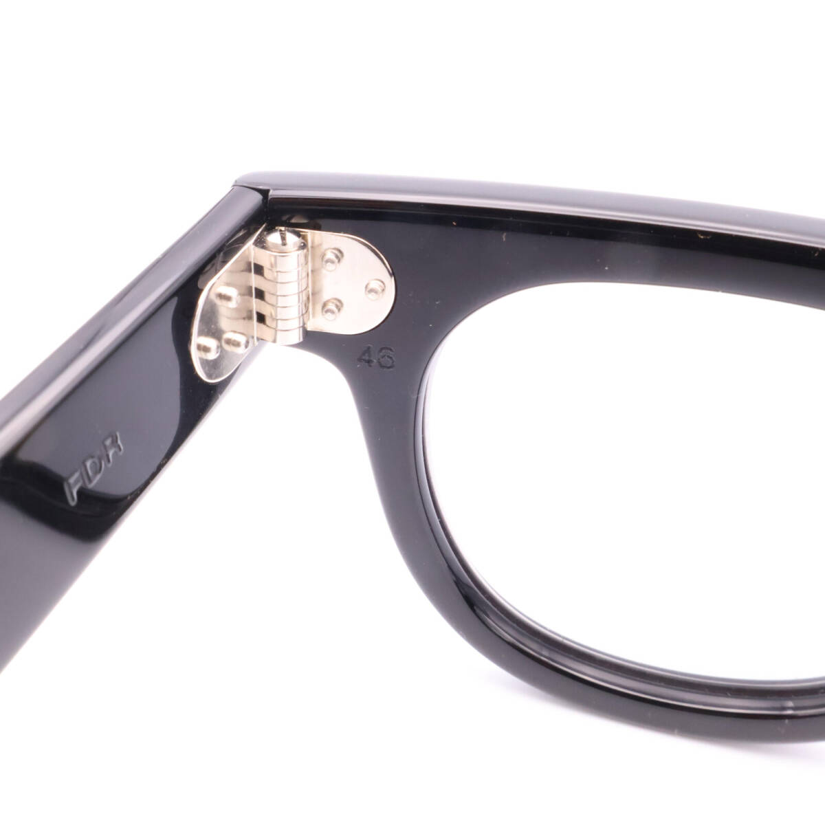 【1円/美品】 JULIUS TART OPTICAL ジュリアスタートオプティカル ブラック FDR PL-005A セルフレーム 眼鏡 46-22の画像7